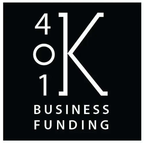 A black and white logo for 4 0 1 k business funding.